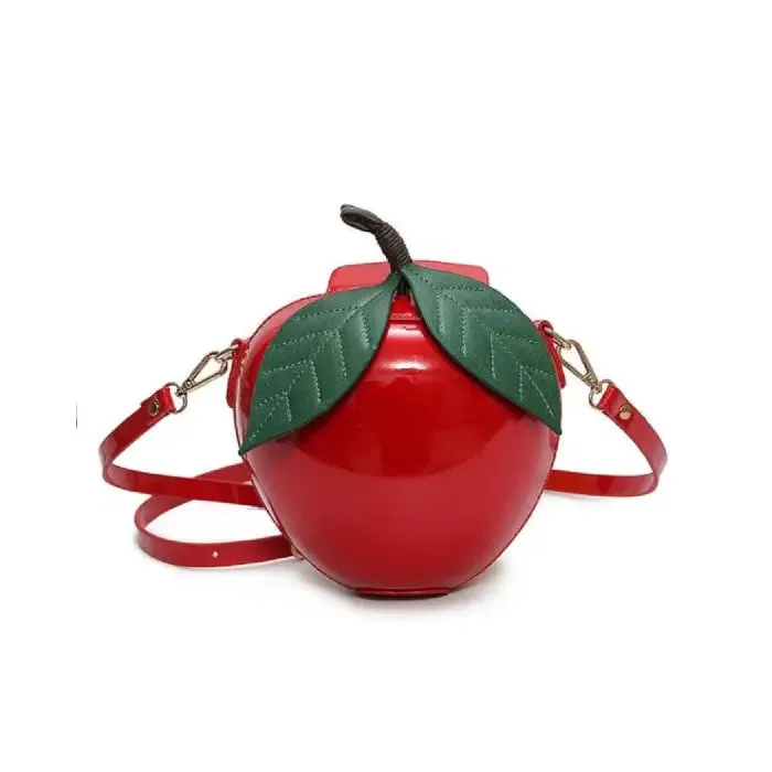 Fruit Apple PU Leather Purse Bag