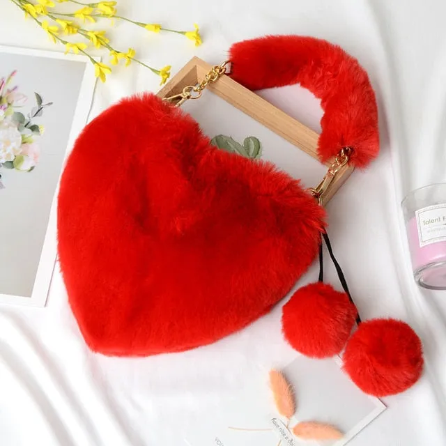 Fur Heart Bag