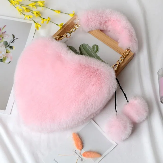 Fur Heart Bag