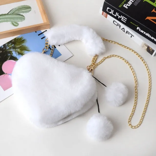 Fur Heart Bag