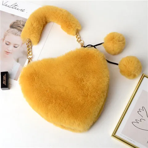 Fur Heart Bag