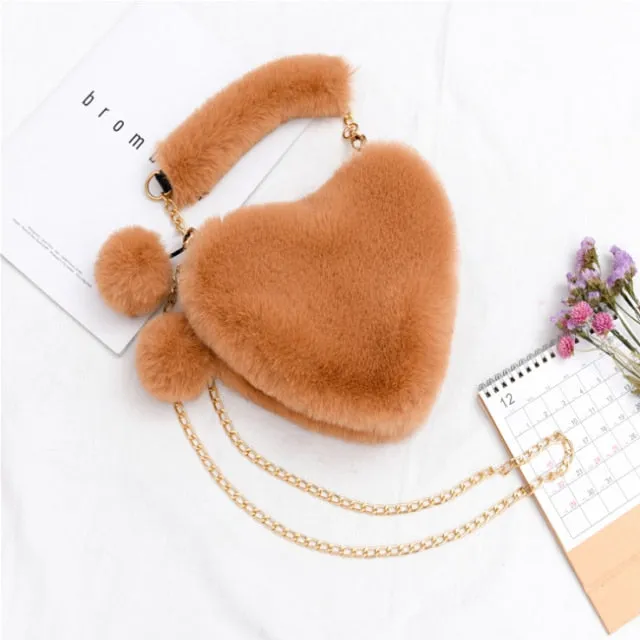 Fur Heart Bag