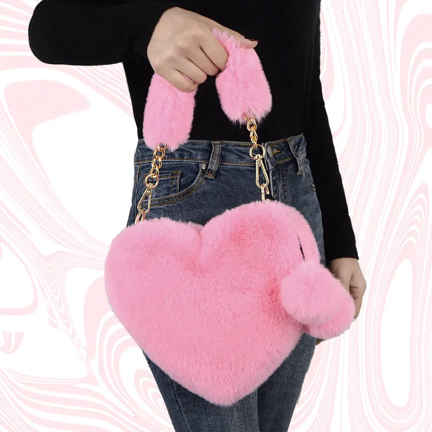 Fur Heart Bag