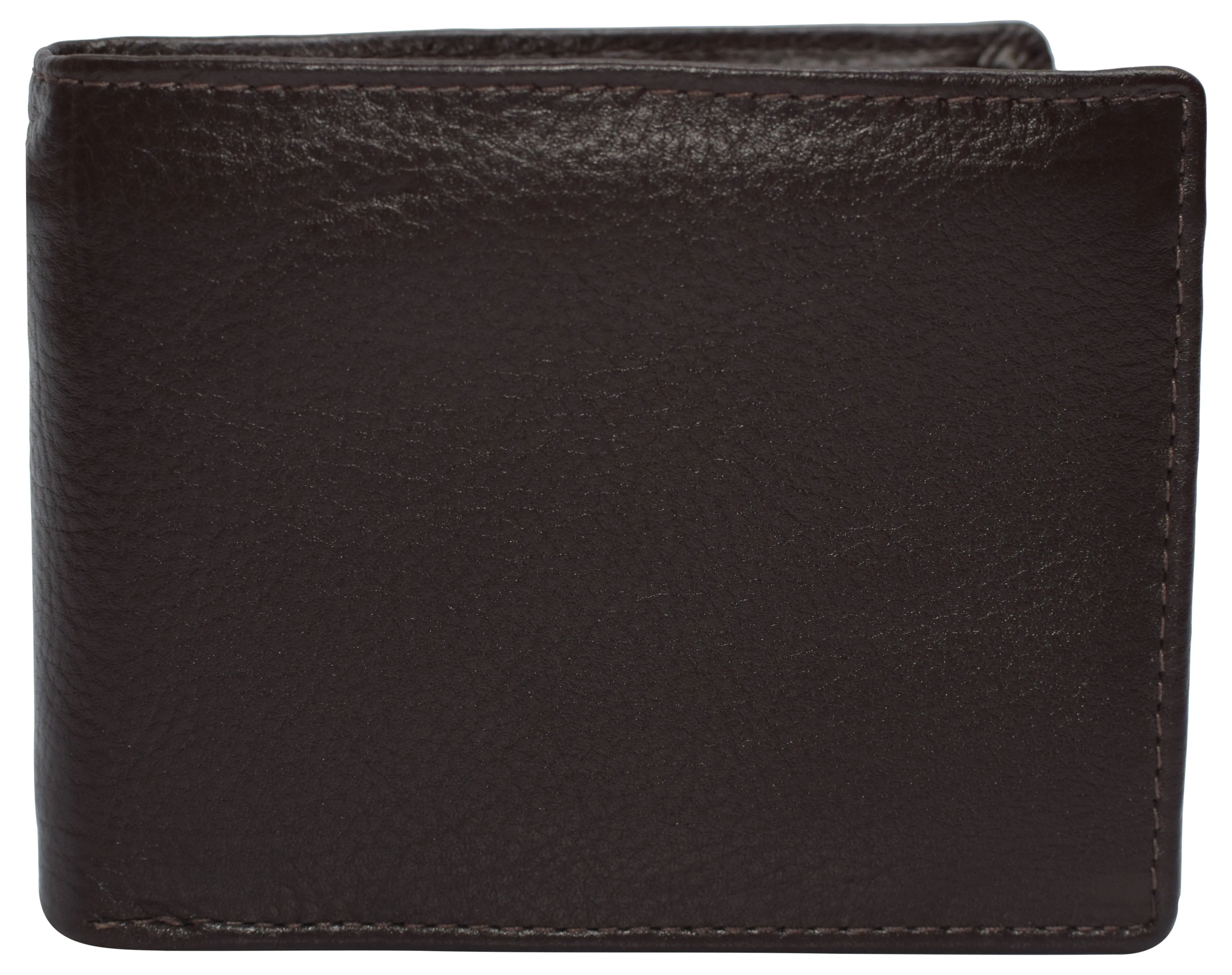 Genuine Leather RFID Blocking Double Flap 3 ID Window Bifold Wallet 630590