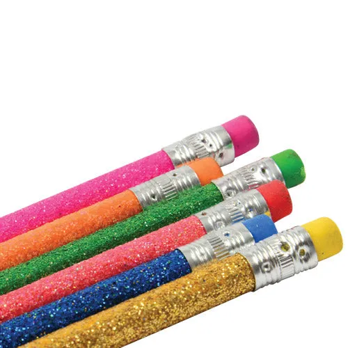 Glitter Kids Stationery Pencils (One Dozen)