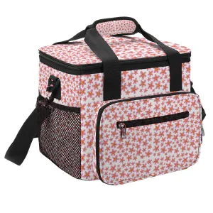 Graphic Pink Frangipanis White Multi Function Large Waterproof Bag