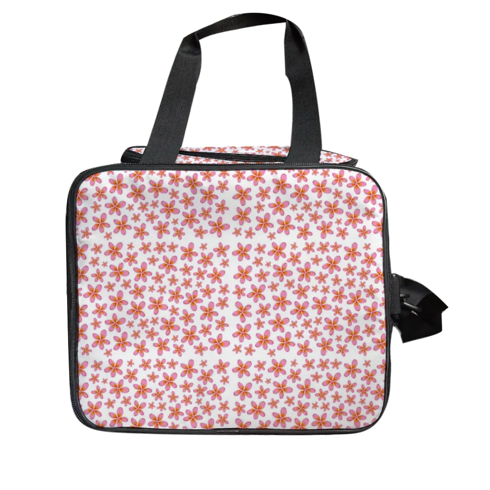 Graphic Pink Frangipanis White Multi Function Large Waterproof Bag