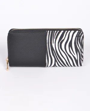 Half Black Half Zebra Wallet