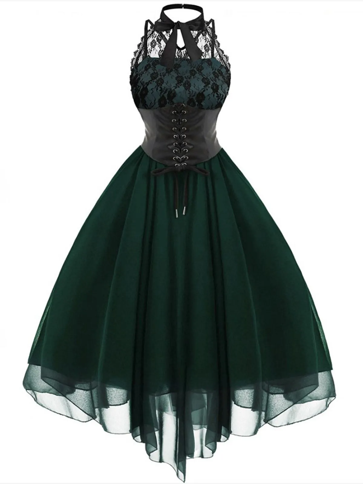 Halloween Gothic Steampunk Lace Dress