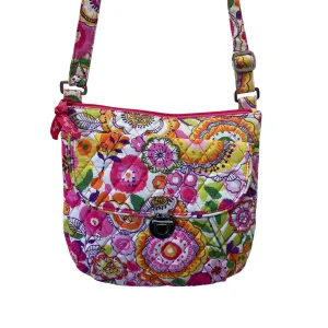 Handbag By Vera Bradley In Pink & Yellow, Size:Medium