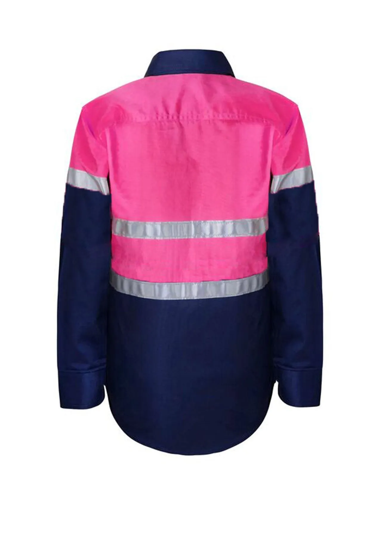 Hi Vis Kids Lightweight Long Sleeve Cotton Drill Shirt with Reflective Tape (NC-WSK129)