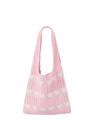 Honey Heart Knitted Bag