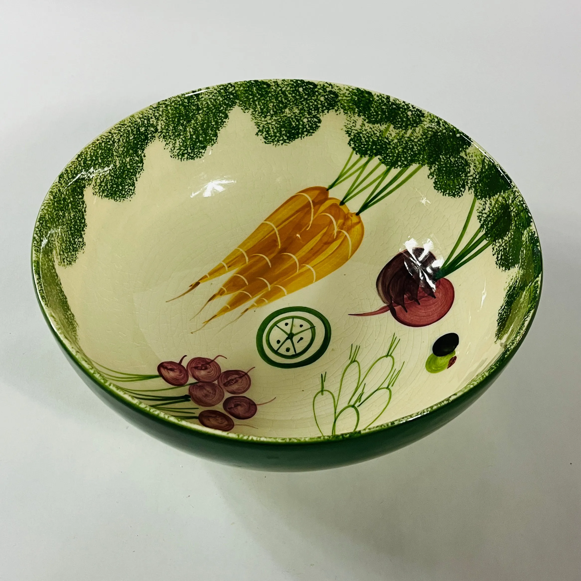 Italian Vegetable Salad Bowl and Plates, Set of 5