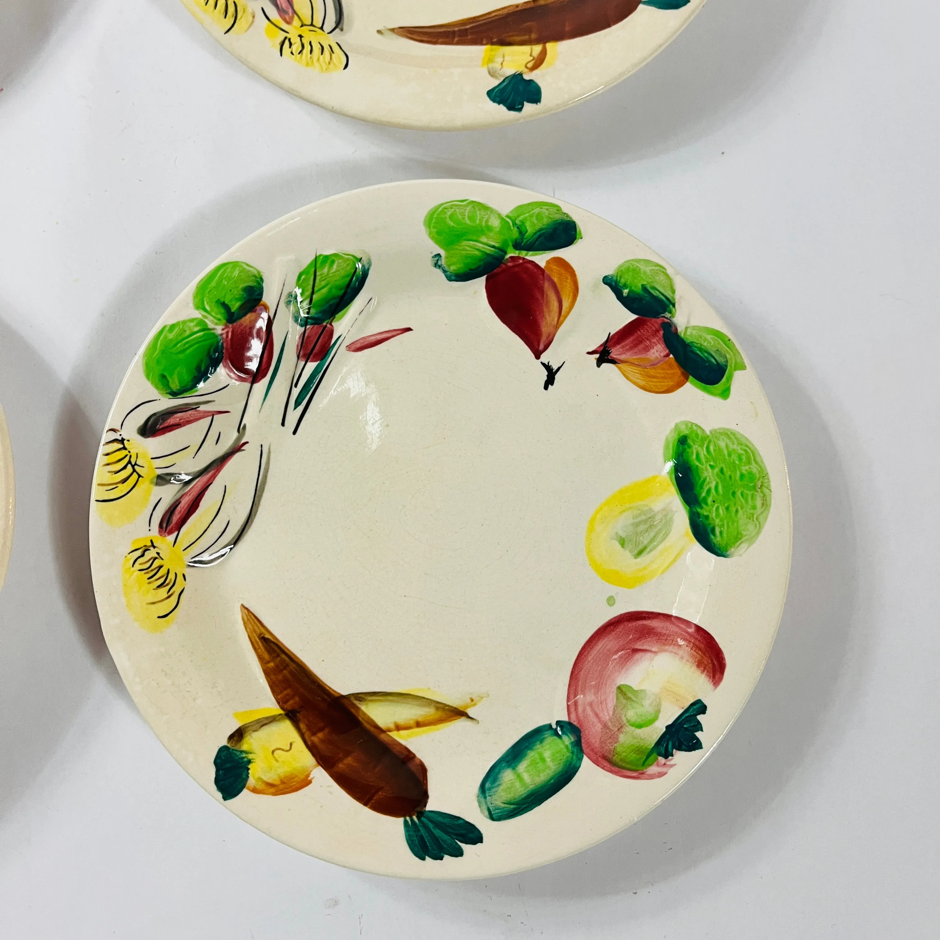 Italian Vegetable Salad Bowl and Plates, Set of 5