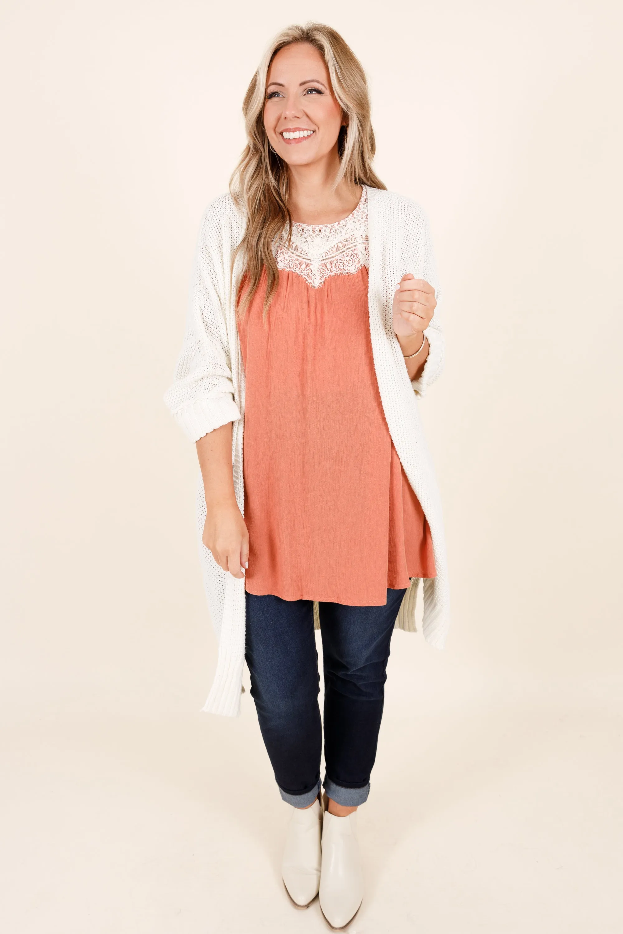 Lace With Love Top, Mauve