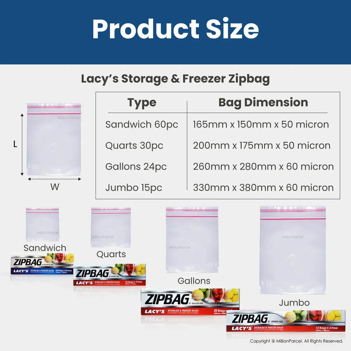 LACY'S ZIPBAG | Storage & Freezer Bags