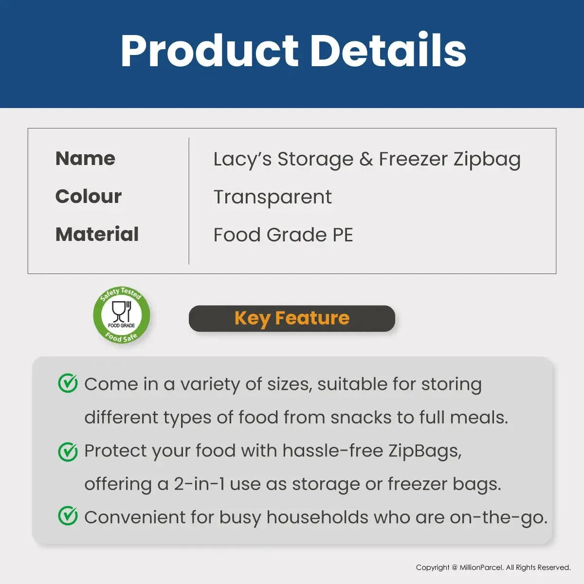 LACY'S ZIPBAG | Storage & Freezer Bags