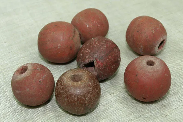 Large Brick Red Majapahit Bead