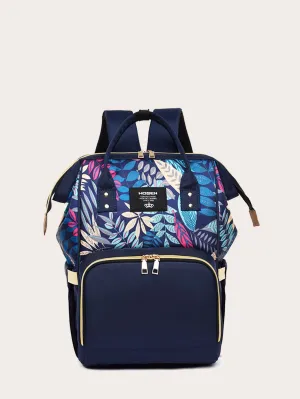 Leaf Graphic Pocket Front Backpack