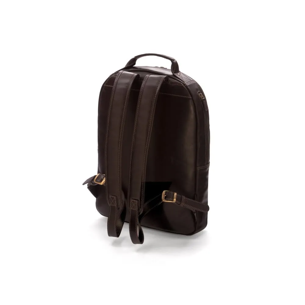 Leather 15" Laptop Backpack, Cambridge - Brown