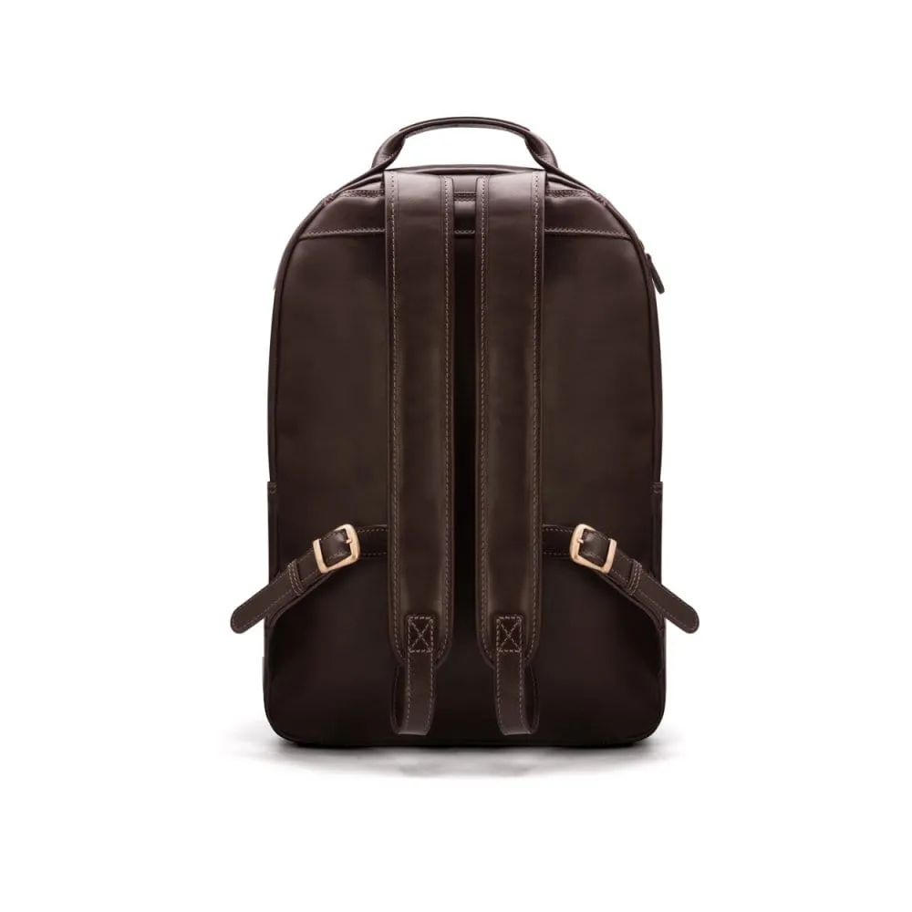 Leather 15" Laptop Backpack, Cambridge - Brown