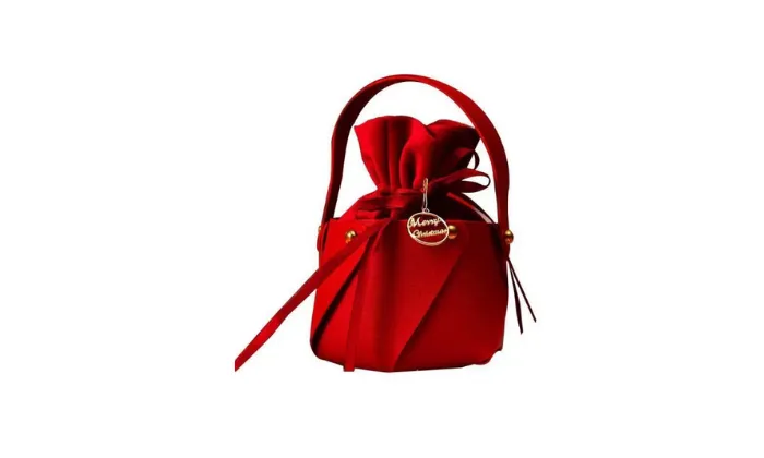 Leather Handbag With Velvet Cloth Apple Bag