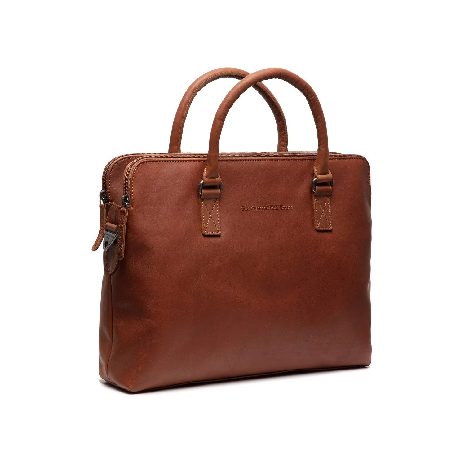 Leather Laptop Bag Cognac Cameron