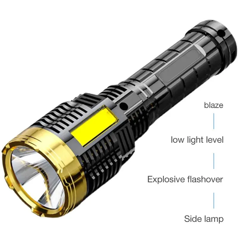 LED Flashlight Mini Portable USB Charging Strong Light Outdoor Camping Bicycle Lamp Emergency Lamp Ultra Bright Lighting light