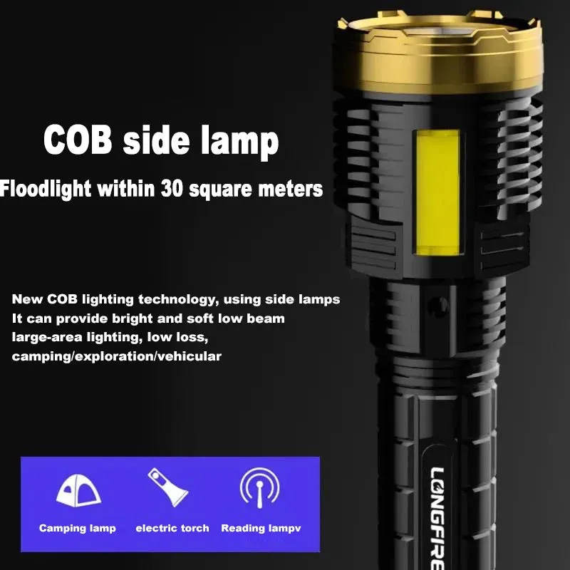 LED Flashlight Mini Portable USB Charging Strong Light Outdoor Camping Bicycle Lamp Emergency Lamp Ultra Bright Lighting light