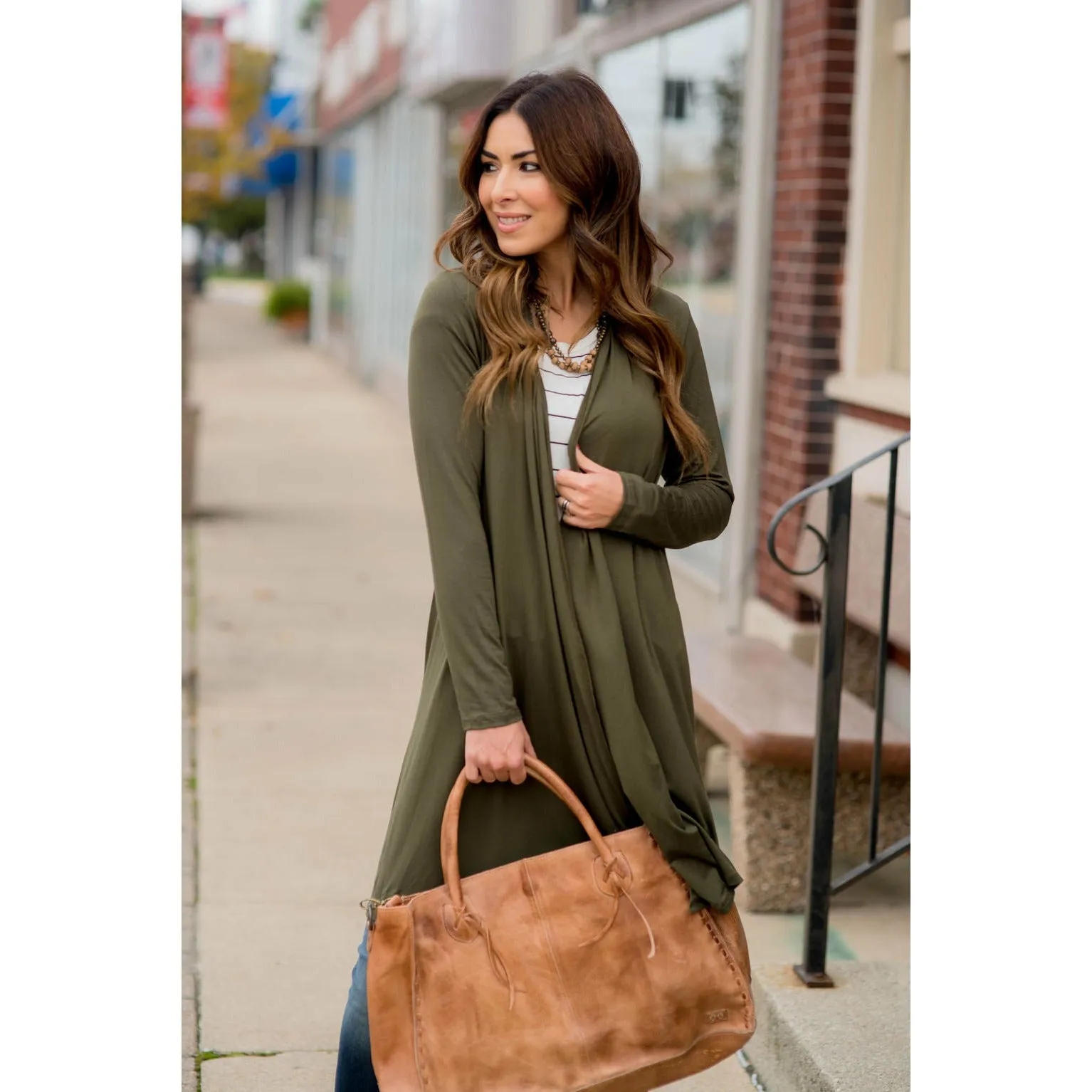 Lightweight Basic Tunic Cardigan