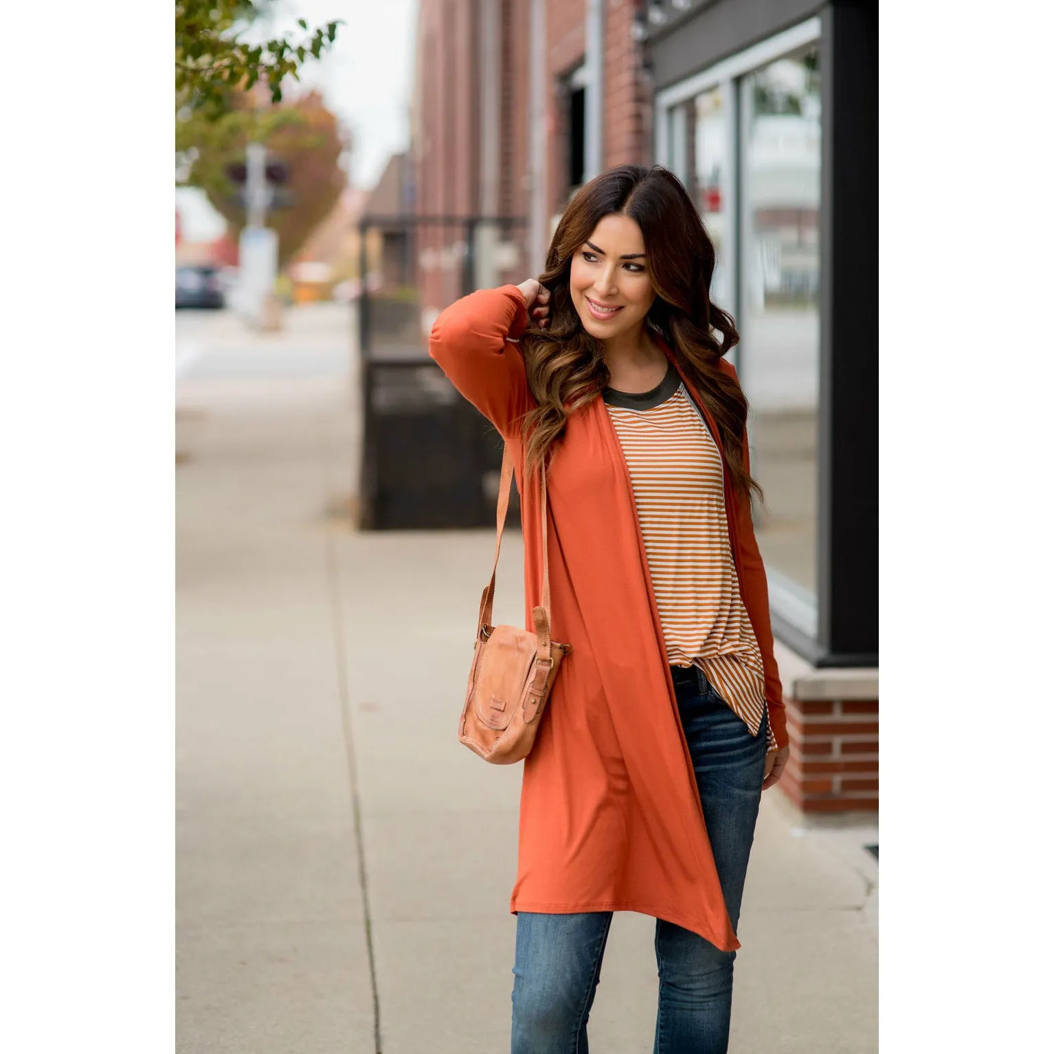 Lightweight Basic Tunic Cardigan