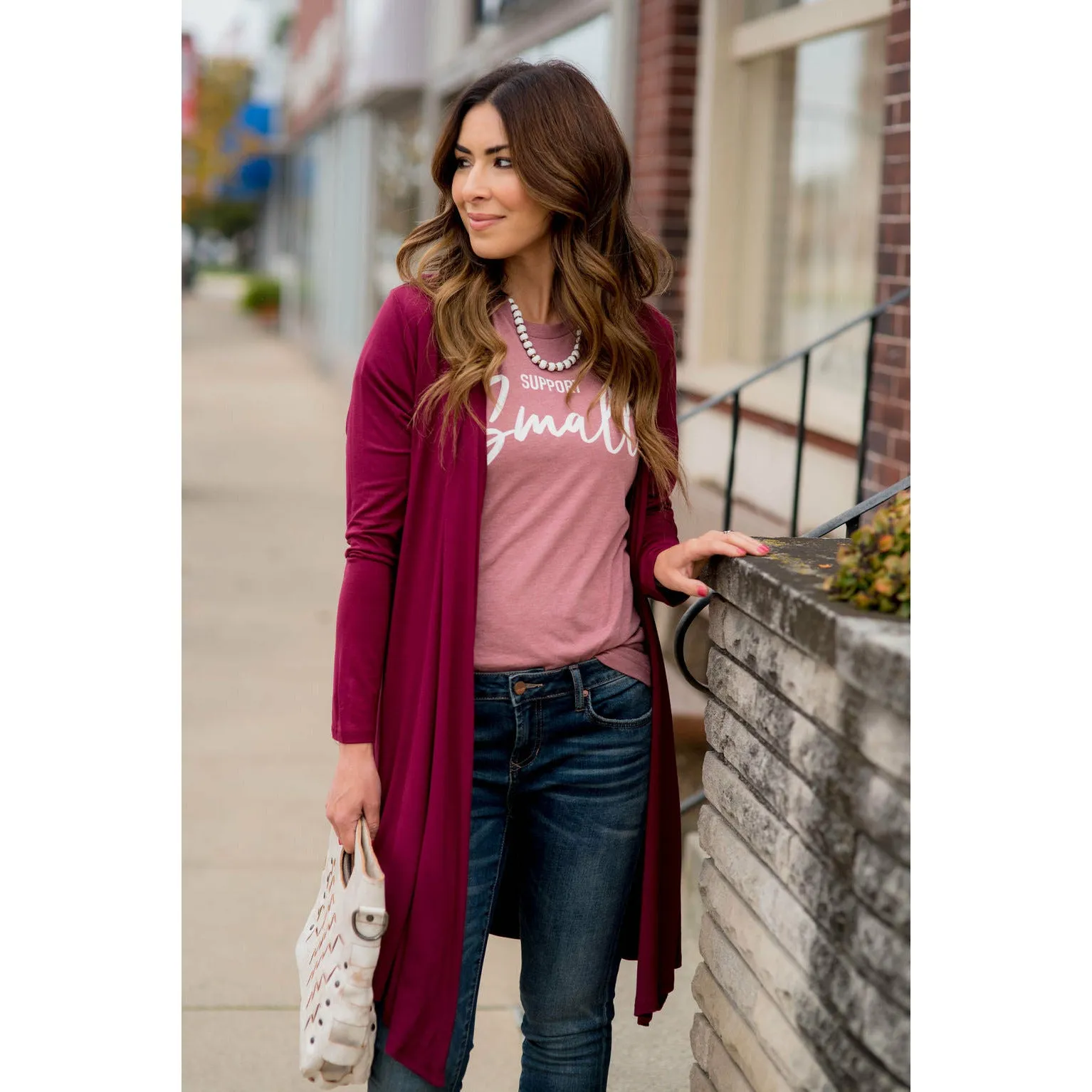 Lightweight Basic Tunic Cardigan