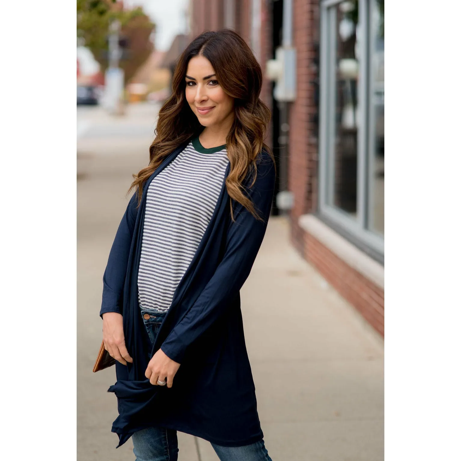 Lightweight Basic Tunic Cardigan