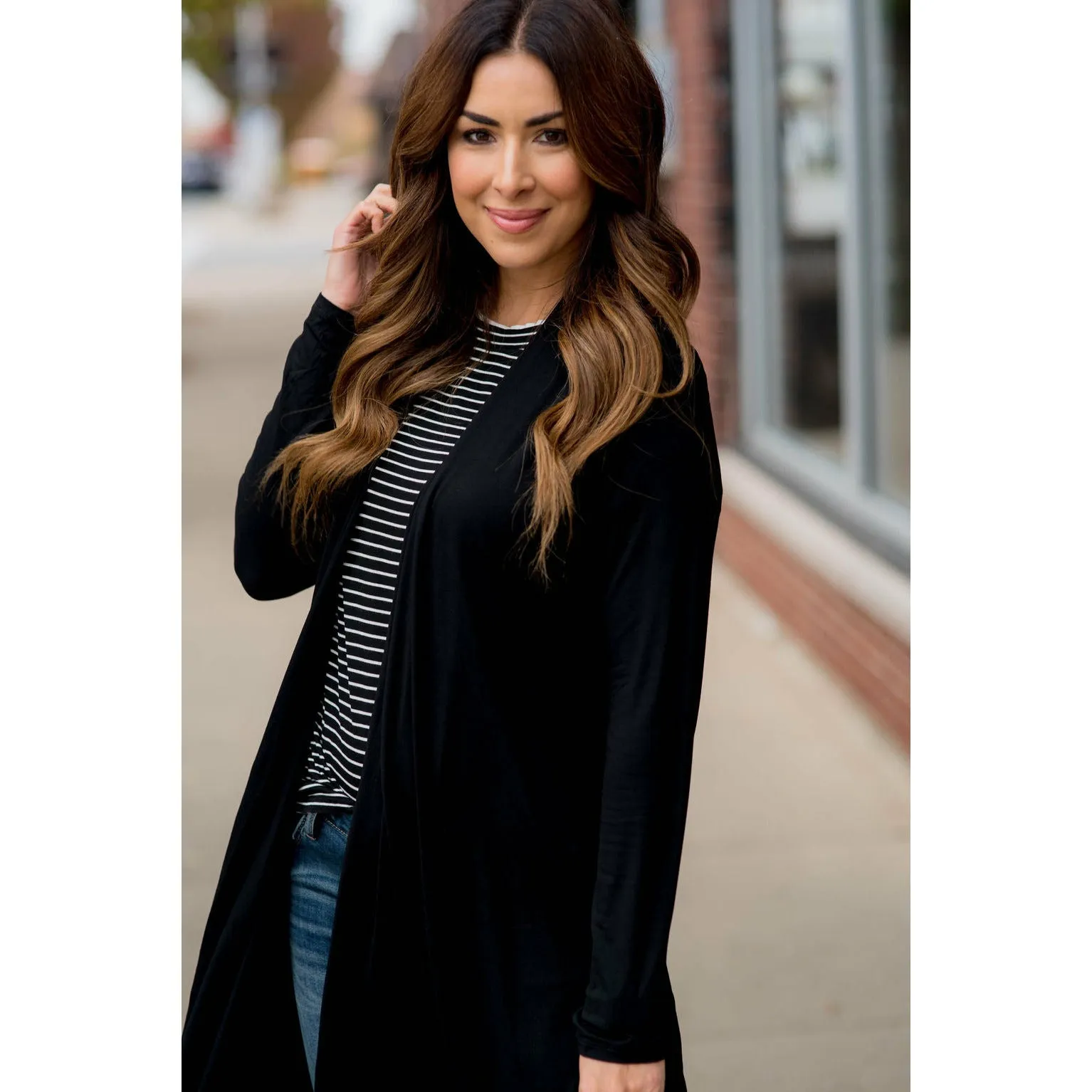 Lightweight Basic Tunic Cardigan