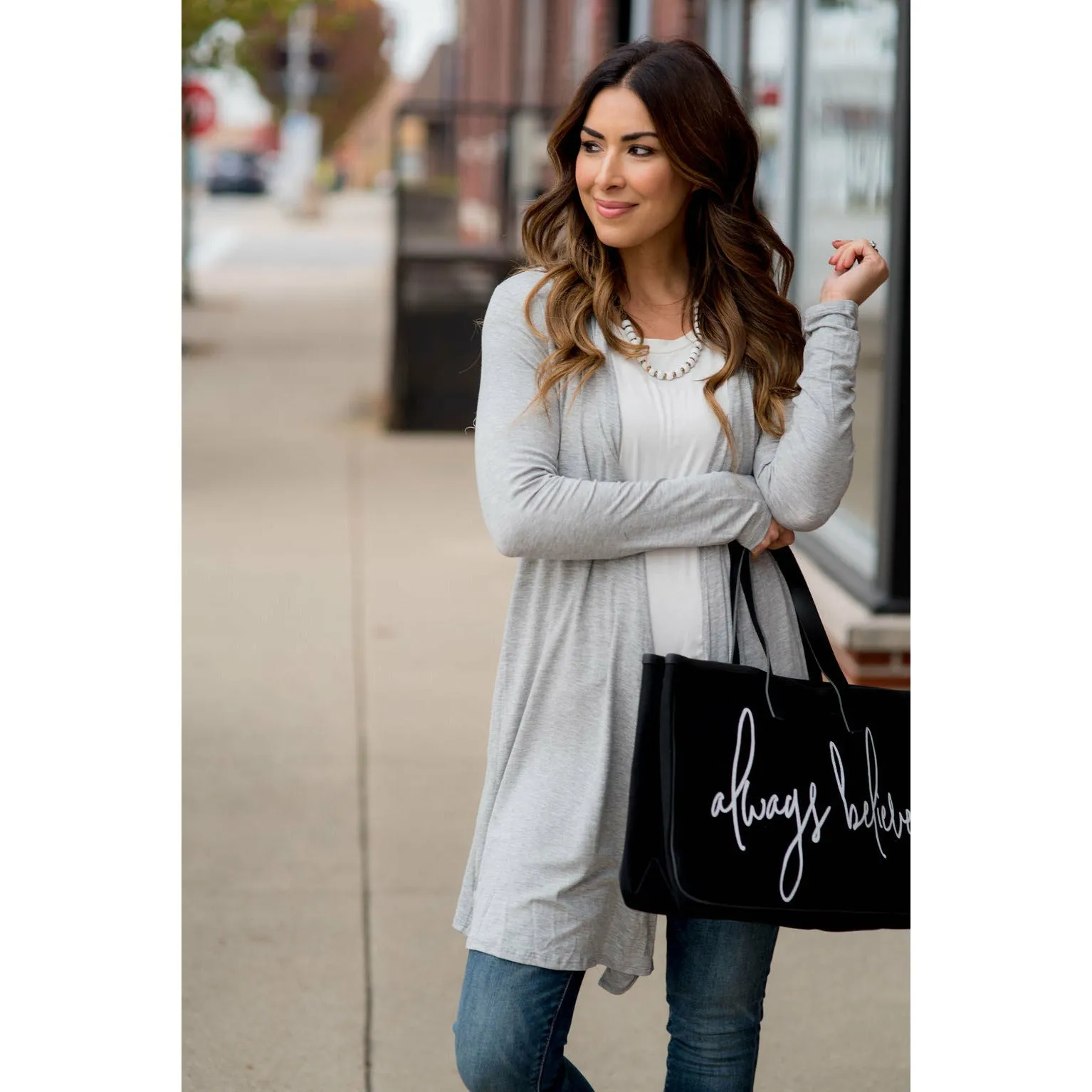 Lightweight Basic Tunic Cardigan