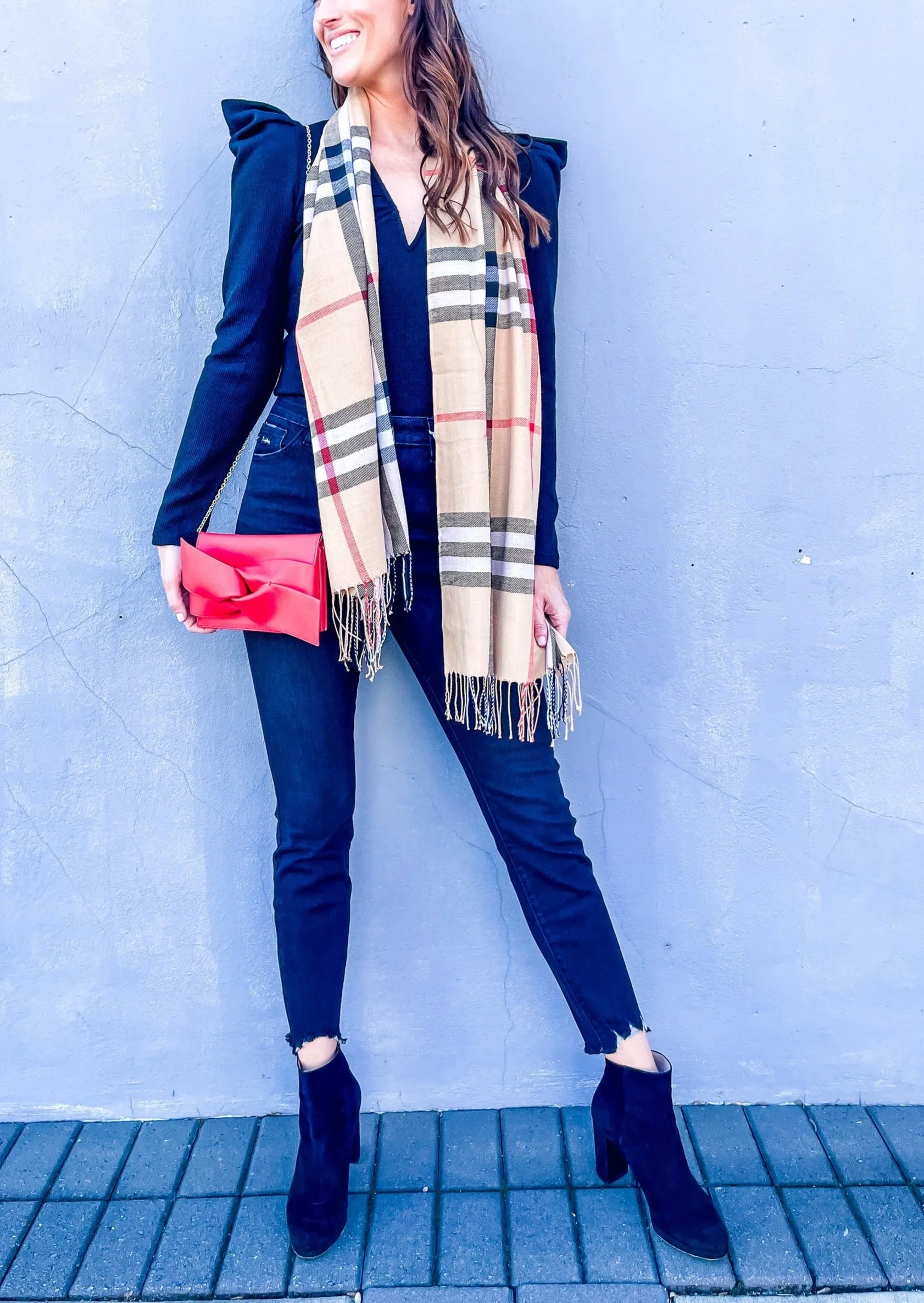 Lightweight Plaid Scarf