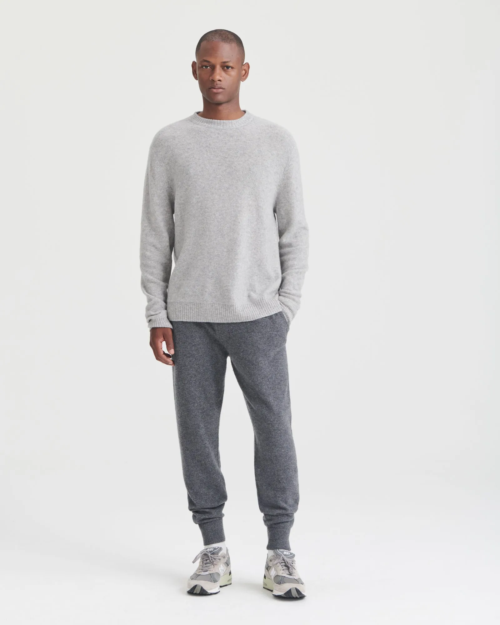 Lightweight Reversible Cashmere Crewneck