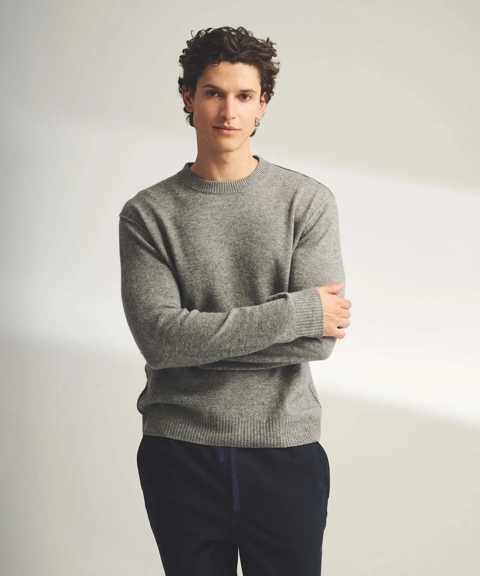 Lightweight Reversible Cashmere Crewneck