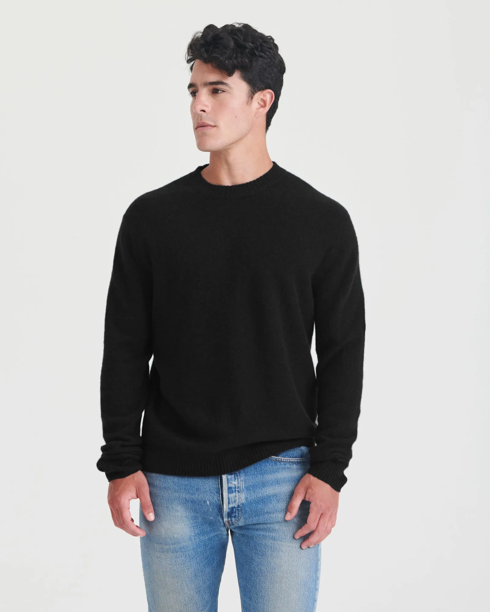 Lightweight Reversible Cashmere Crewneck