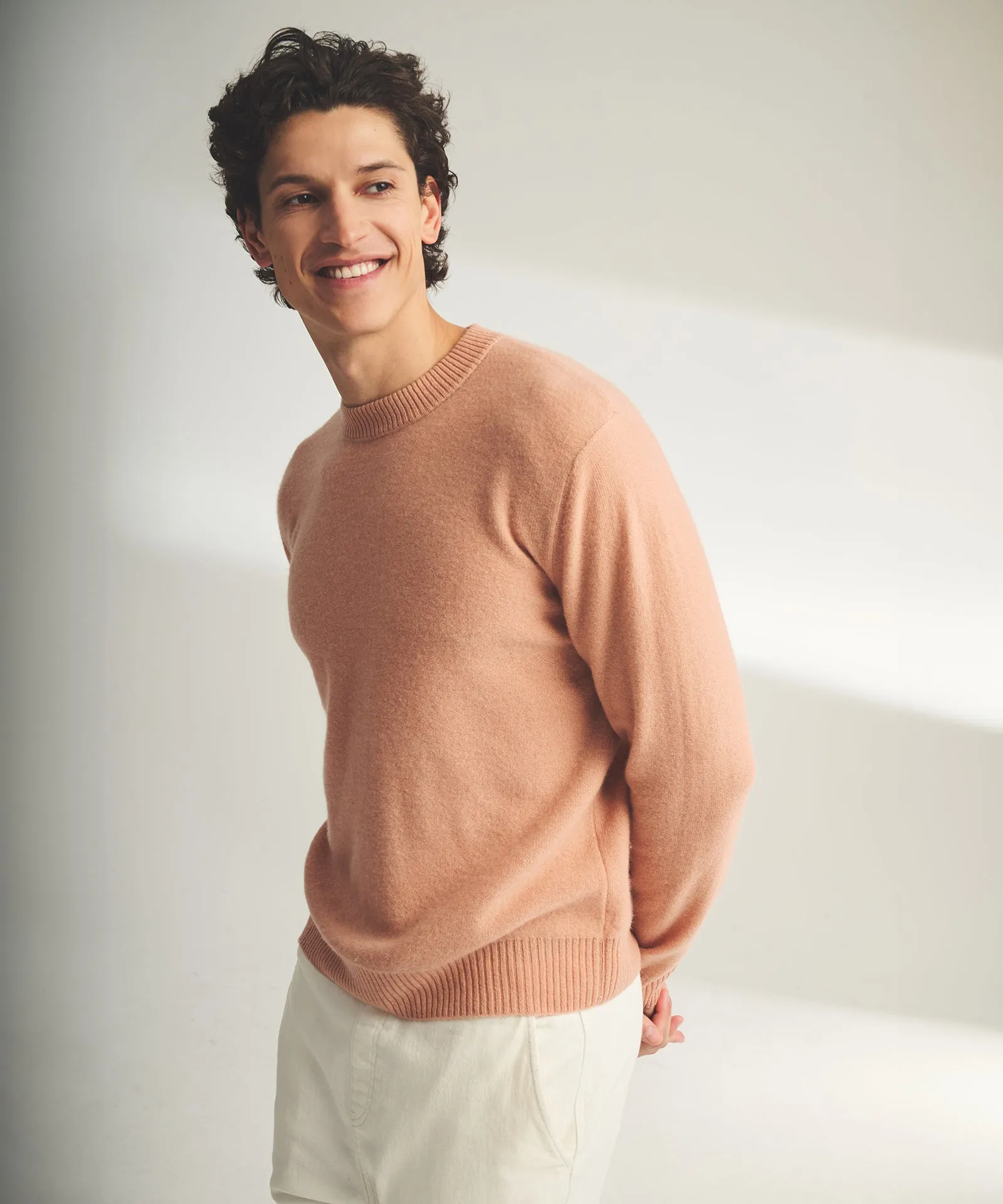 Lightweight Reversible Cashmere Crewneck