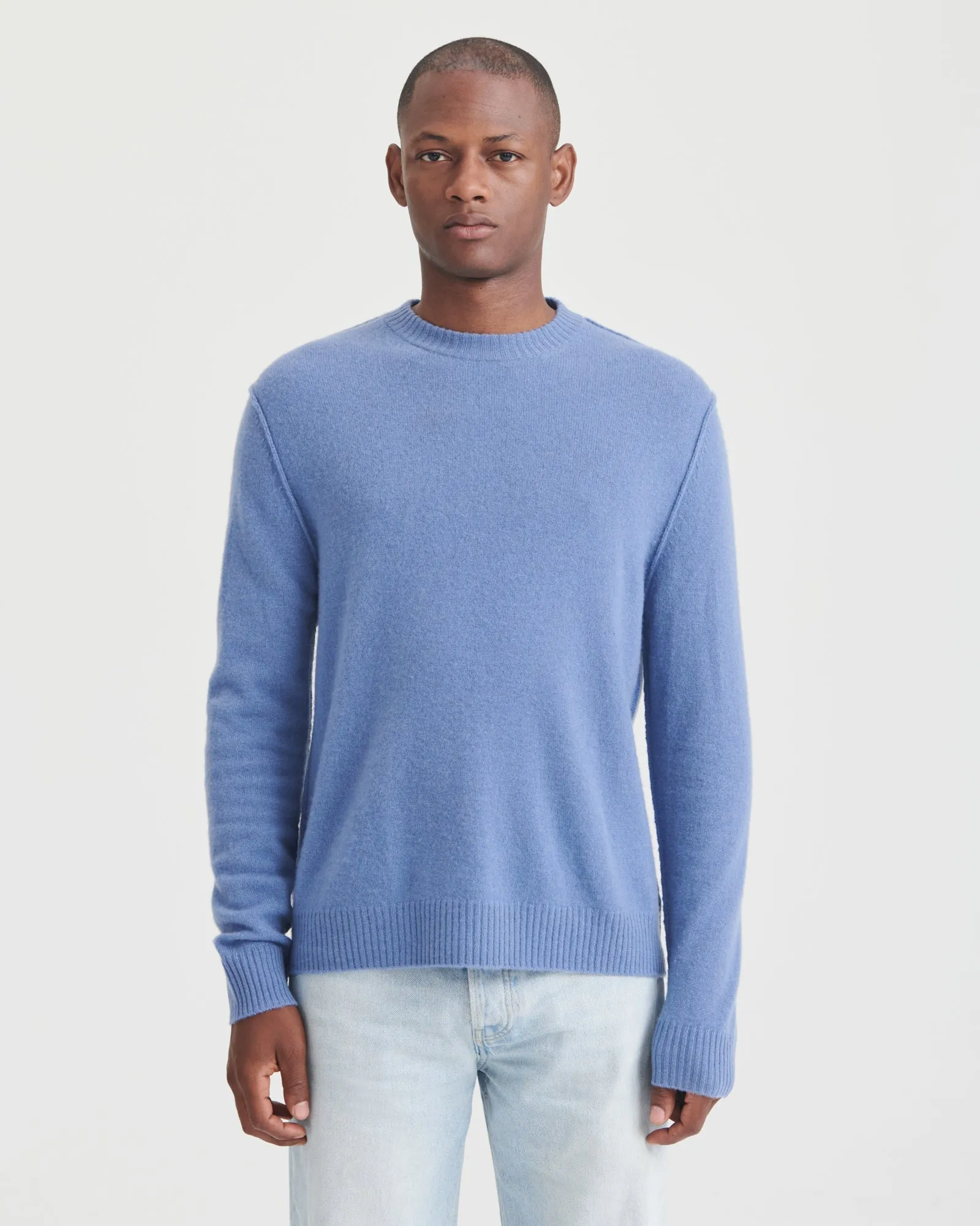 Lightweight Reversible Cashmere Crewneck