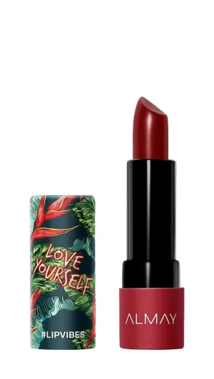 Lip Vibes Lipstick with Vitamin E Oil & Shea Butter, Matte Cream Finish, Hypoallergenic, Love Yourself, 0.14 Oz