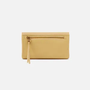 Lumen Continental Wallet in Pebbled Leather - Flax