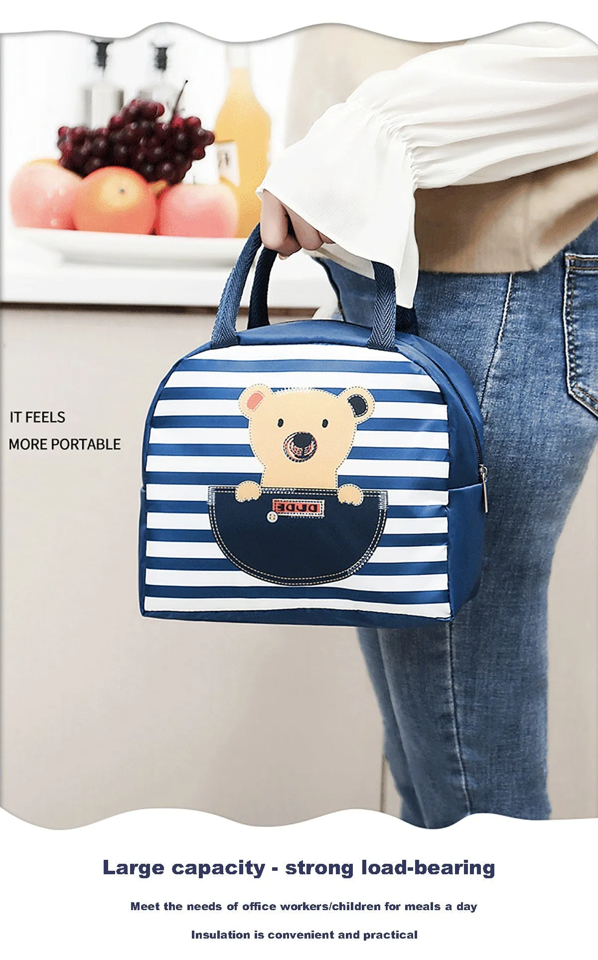 Lunch Box Insulated Bag Soft Leakproof Lunch Bag for Kids Men Women, Durable Thermal Lunch Pail for School Work Office | Fit 6 Cans- Orange Dinosaur