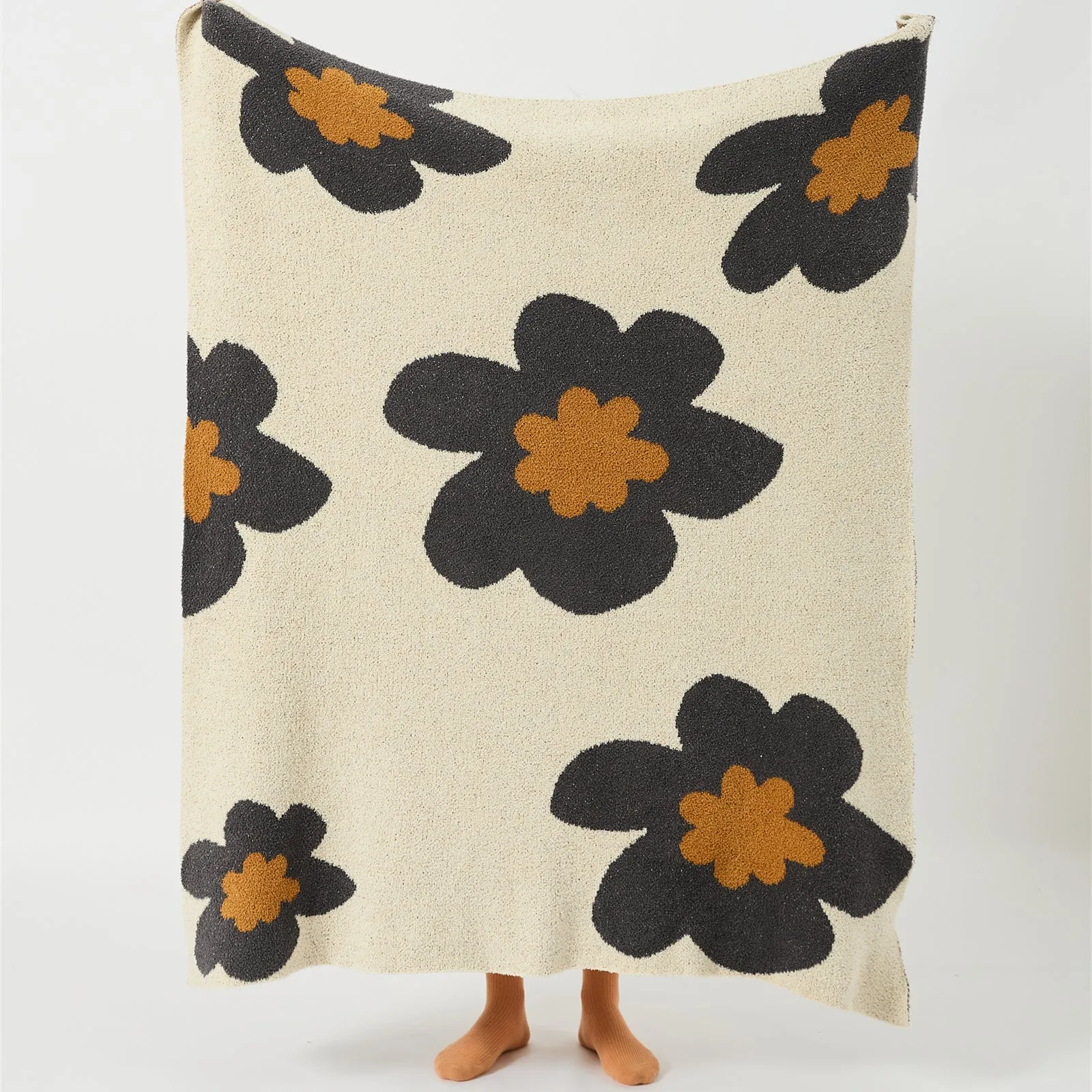 Microfiber Flower Throw-C