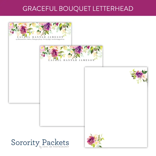 Monogram Block Custom Letterhead