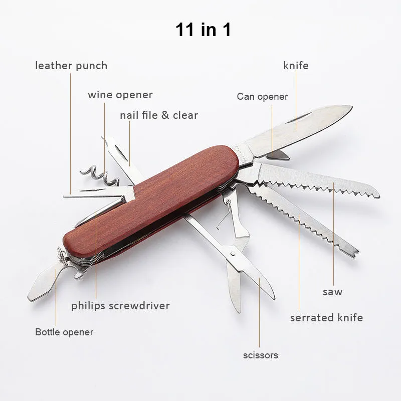 Multifunctional Multi Function Multifunct Tool Multitool Non Changeable Camping Folding Survival Outdoor Camping Tool Knife