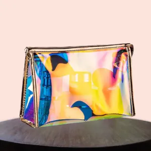 Nivel Holographic Makeup Pouch with Zipper for multiple use tote bag