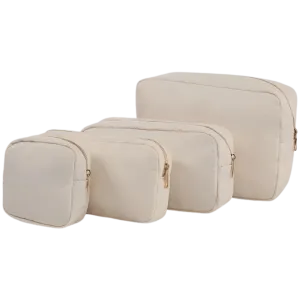 Nylon Cosmetic Bags in Cream