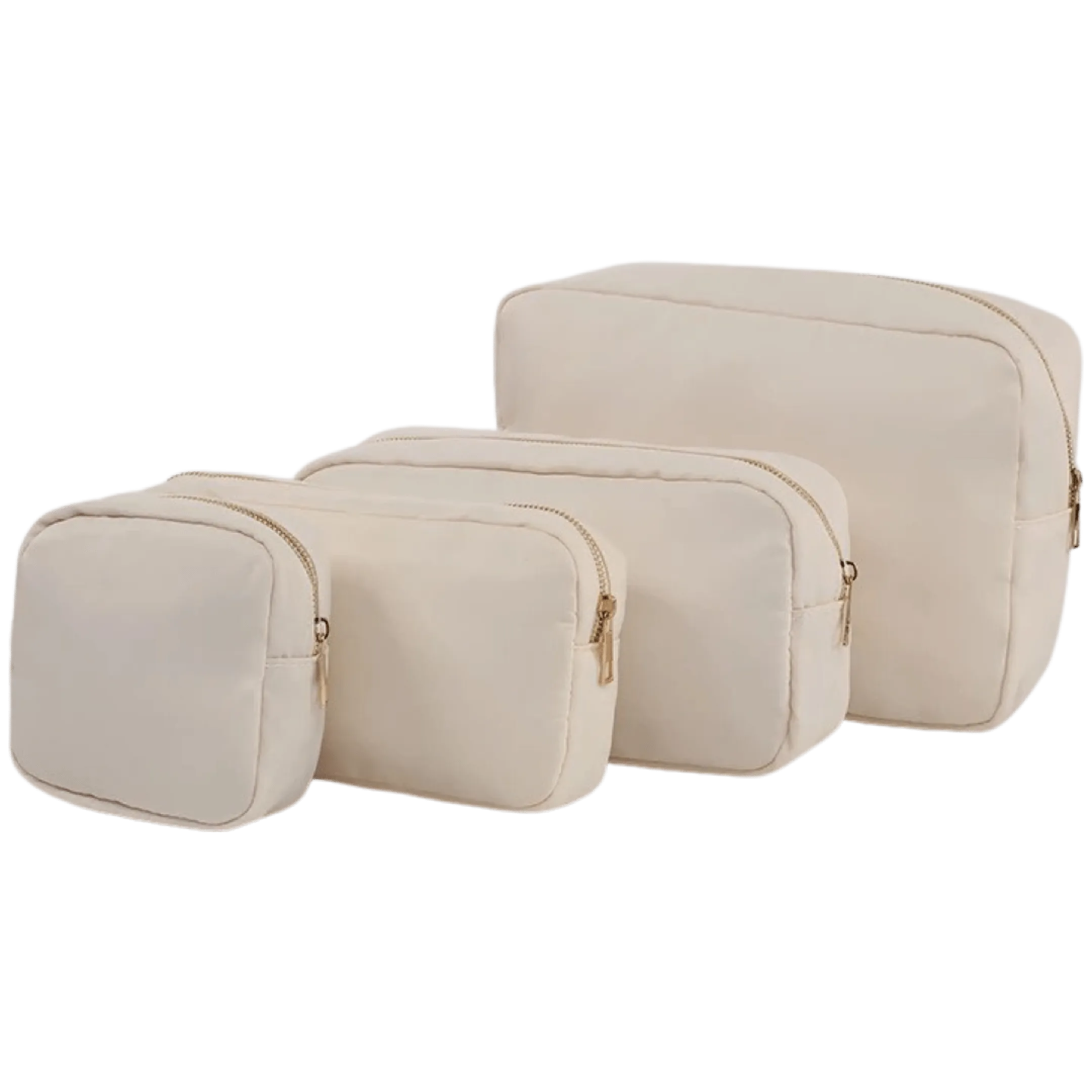 Nylon Cosmetic Bags in Cream